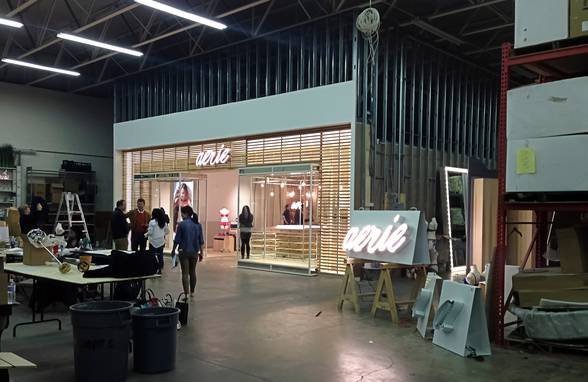 Aerie Concept Design - Sheer Storefront Full Scale Mockup - Architect: Neumann & Rudy