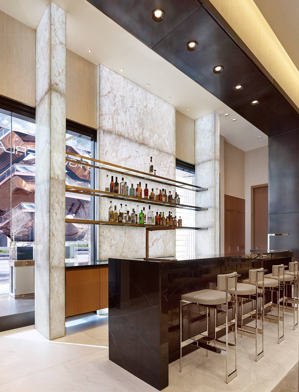 Watches of Switzerland - WOS Hudson Yards Backbar Onyx, NY, NYC - Architect: Neumann & Rudy