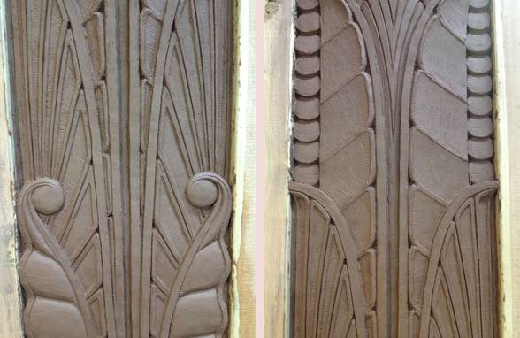 Hand Carved Decorative Artisan Stonework, Clay Model Detail - Architect: Neumann & Rudy