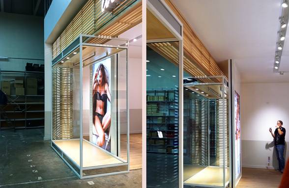 Aerie Concept Design - Sheer Storefront Full Scale Mockup - Architect: Neumann & Rudy