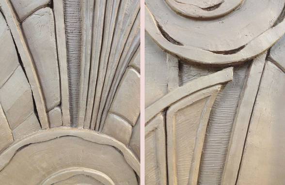 Hand Carved Decorative Artisan Stonework, Clay Model Detail - Architect: Neumann & Rudy