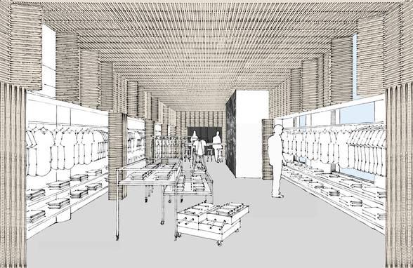 Lululemon's First Ever Mens Store 3d Model - Architect: Neumann & Rudy