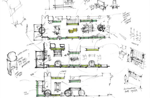 Lululemon's First Ever Mens Store Sketches - Architect: Neumann & Rudy
